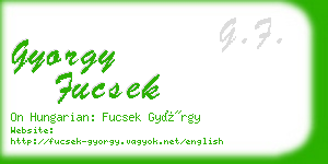 gyorgy fucsek business card